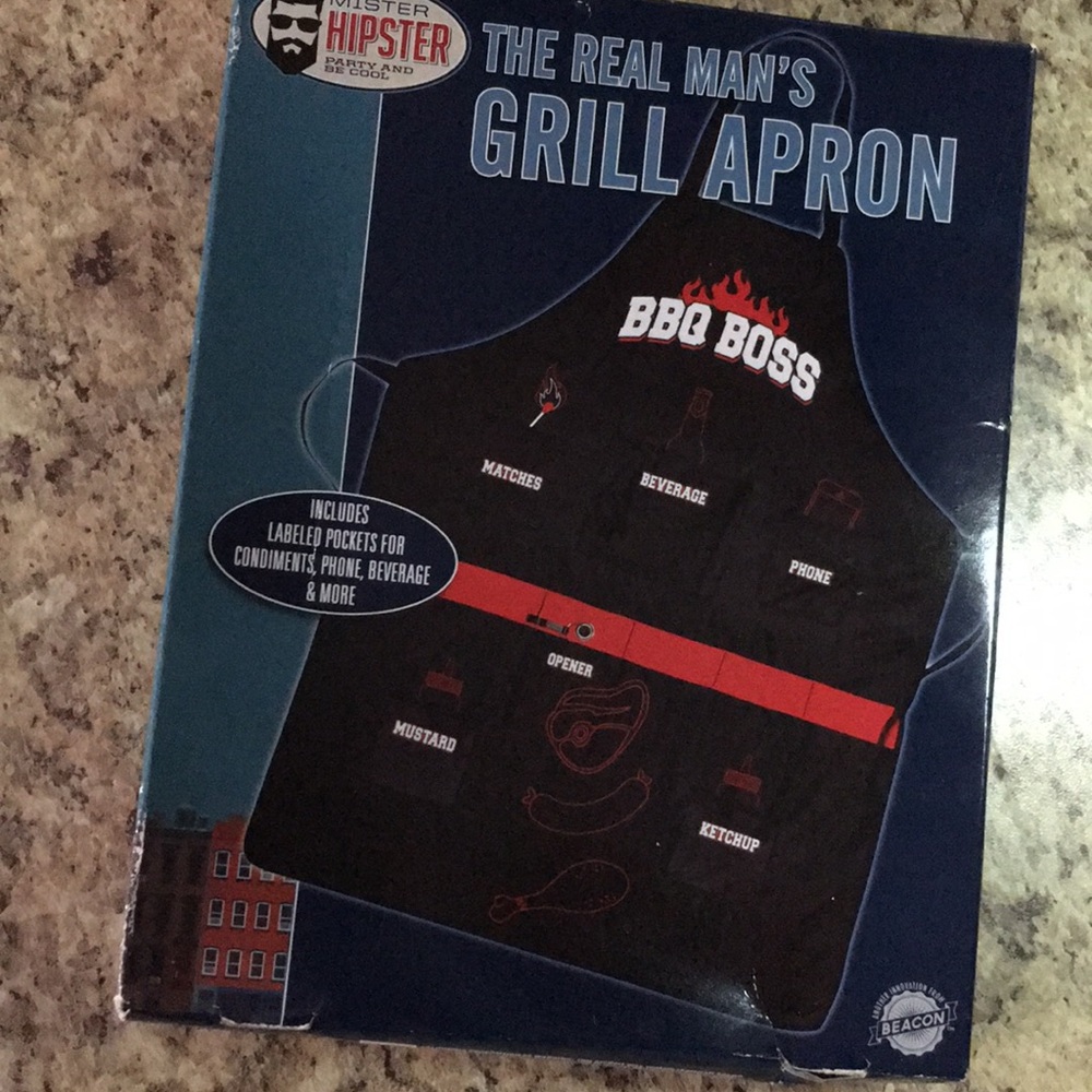 The real mans Grill Apron BBQ Boss